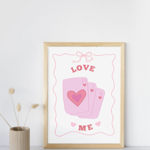 Love Me – Toile Murale Cartes à Jouer