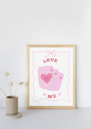Love Me – Toile Murale Cartes à Jouer