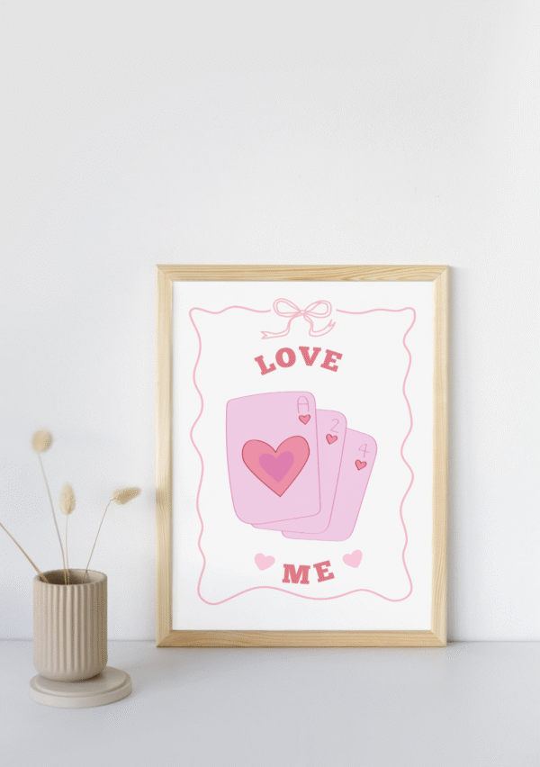 Love Me – Toile Murale Cartes à Jouer