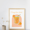 Toile d’Art Orange Juice Spritz, Décoration d’Été