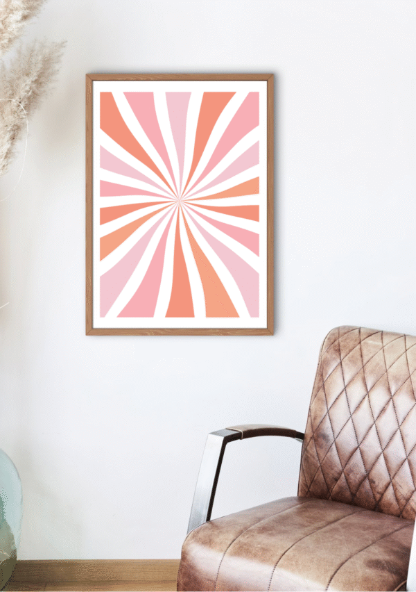 Toile Abstraite Spirale Colorée – Décoration Moderne et Énergisante