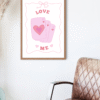 Love Me – Toile Murale Cartes à Jouer