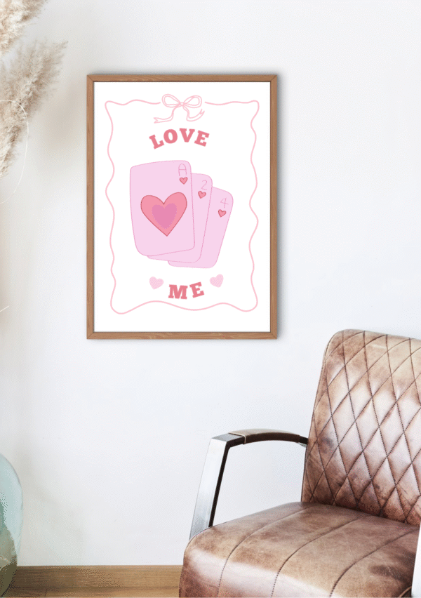Love Me – Toile Murale Cartes à Jouer