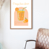 Toile d’Art Orange Juice Spritz, Décoration d’Été