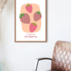 Toile Murale Fraise Gourmande – Déco Mignonne & Cadeau Original