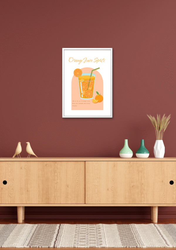 Toile d’Art Orange Juice Spritz, Décoration d’Été