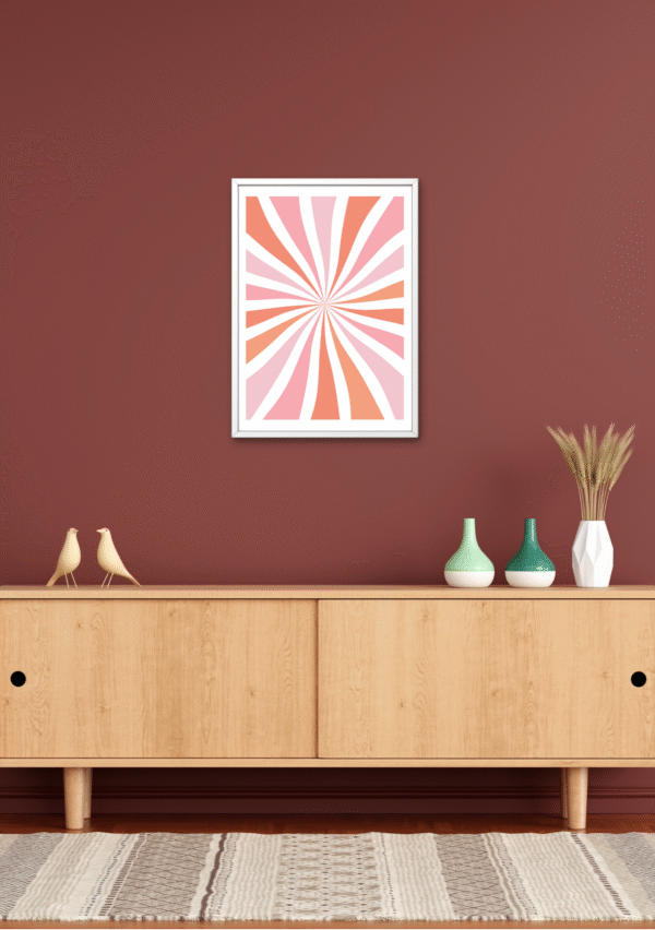 Toile Abstraite Spirale Colorée – Décoration Moderne et Énergisante