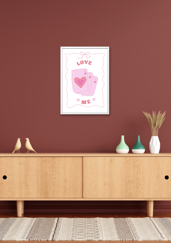 Love Me – Toile Murale Cartes à Jouer