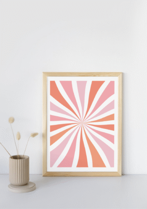 Toile Abstraite Spirale Colorée – Décoration Moderne et Énergisante