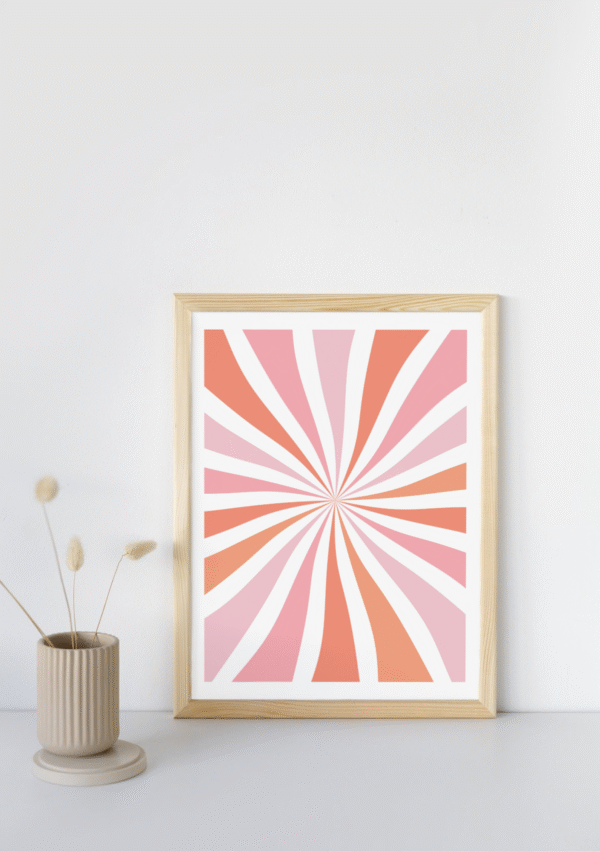 Toile Abstraite Spirale Colorée – Décoration Moderne et Énergisante